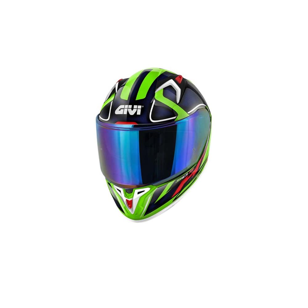 GIVI - CASCO FULL 50.8 RACER BLANCO VERDE AZUL