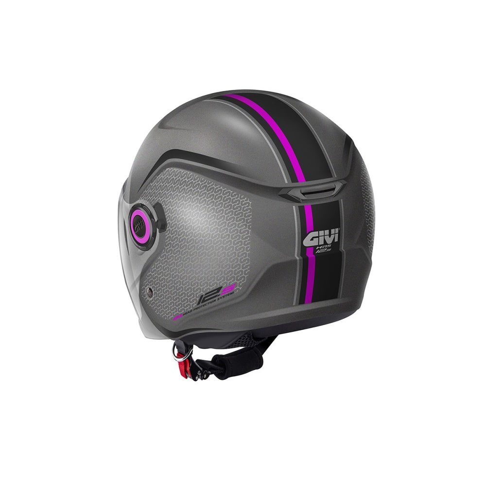 GIVI H125F THTP MOTO JET CASCOS TITANIO ROSA
