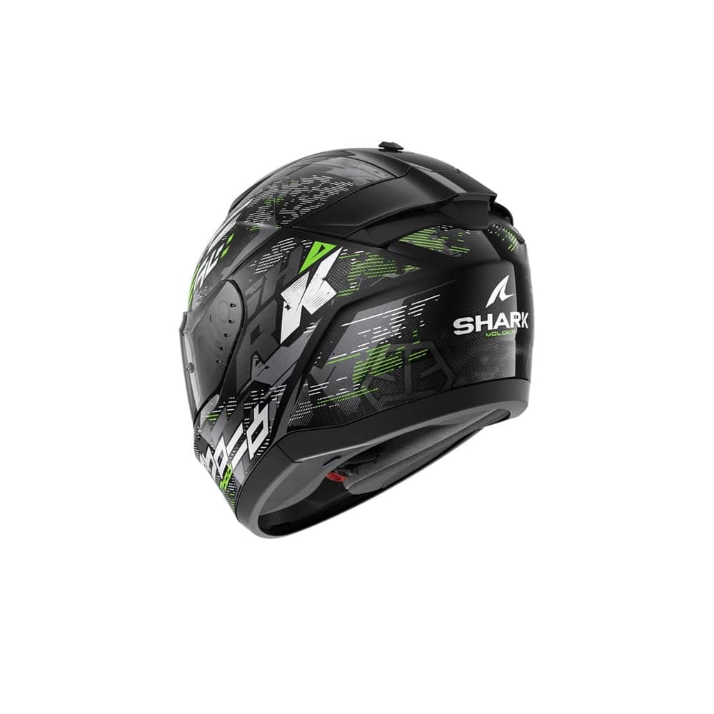 Shark Cascos RIDILL 2 Negro Plata Verde