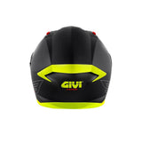 GIVI 50.9 Atomic Moto Deportivo Integral Casco Negro Plata Amarillo