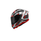 GIVI 50.9 ATOMIC MOTO DEPORTIVO INTEGRAL CASCO NEGRO PLATA ROJO