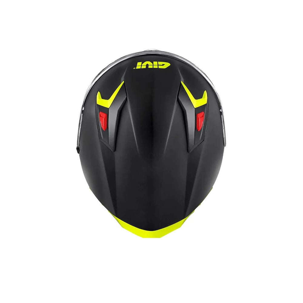 GIVI 50.9 Atomic Moto Deportivo Integral Casco Negro Plata Amarillo