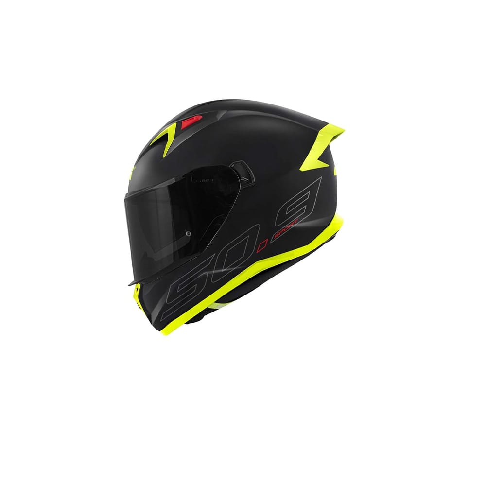 GIVI 50.9 Atomic Moto Deportivo Integral Casco Negro Plata Amarillo