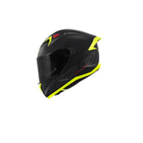 GIVI 50.9 Atomic Moto Deportivo Integral Casco Negro Plata Amarillo