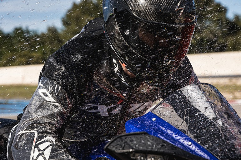 IXON  STREAM HOMBRE TRAJE DE LLUVIA NEGRO TRANSPARENTE