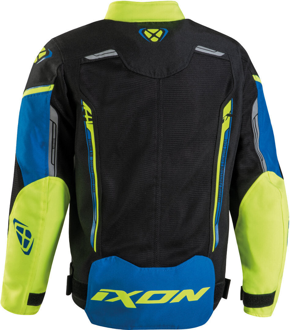  IXON STRIKER AIR KIDS Textil Moto Chaqueta Negro Azul Amarillo