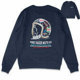 SUDADERA PURERACER STICKERS BLUE NAVY