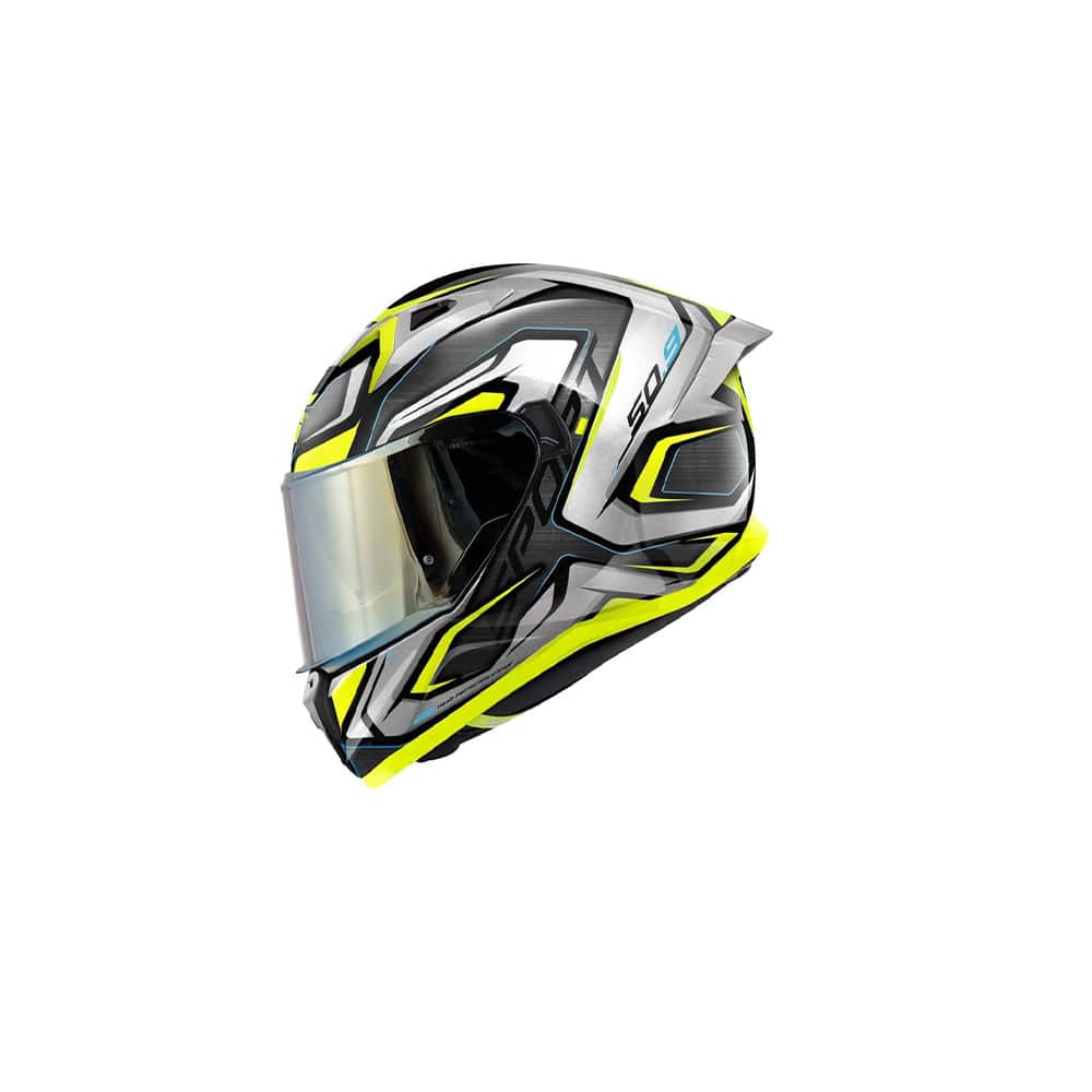 GIVI 50.9 ATOMIC MOTO INTEGRAL TURISMO CASCO NEGRO PLATA AMARILLO