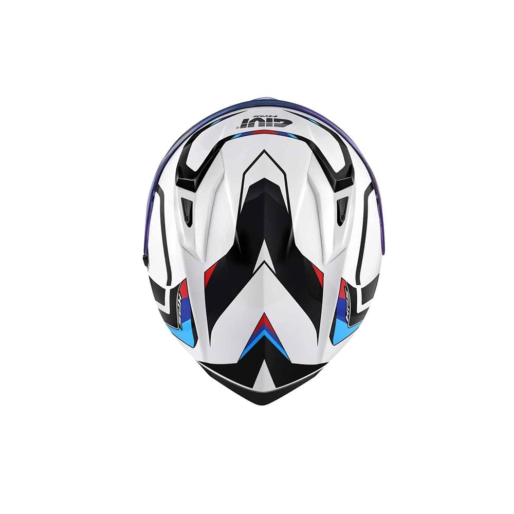 GIVI 50.8 MACH1 Moto Integral Deportivo Casco Blanco Negro Rojo