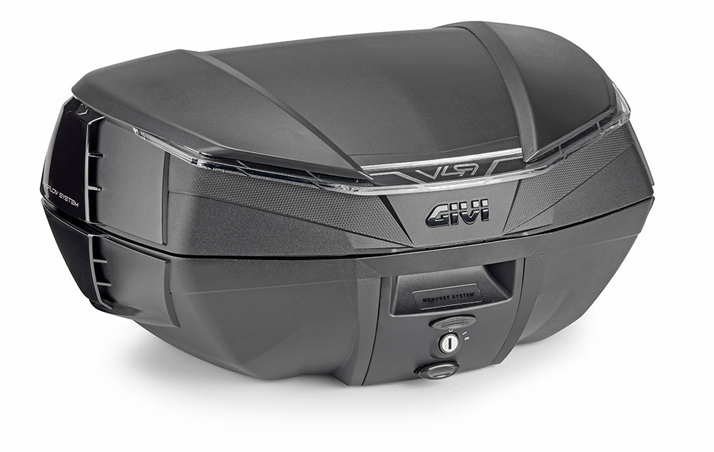 GIVI MALETA MK 49L V49/ARIA. NEGRO BASE. CATADIOPTRICO AHUMADO-COVER NEGRA- ALETA LATERAL NEGRA