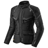 Casaco de motociclista Shima Tracker para mulher, preto.
