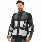 SHIMA TRACKER DE MOTO DE TURISMO CHAQUETA HOMBRE GRIS AMARILLO