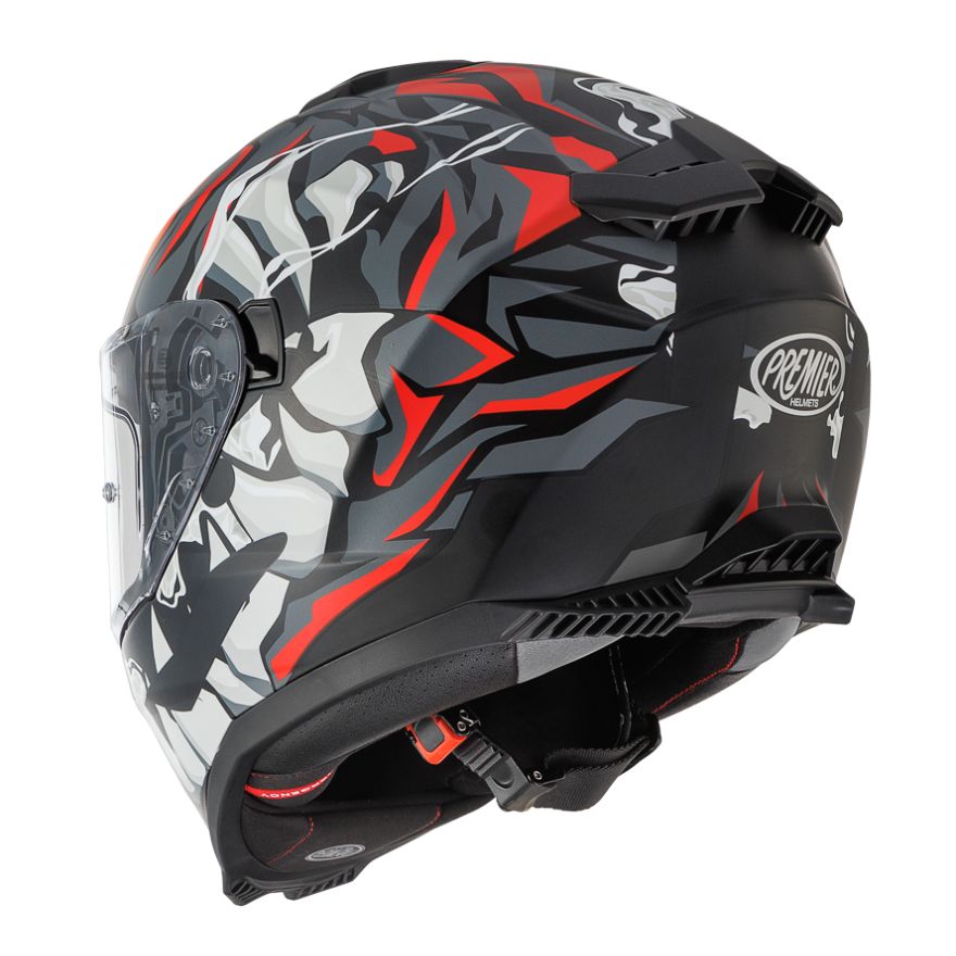 PREMIER TYPHOON MO92BM CASCO INTEGRAL DE MOTO NEGRO GRIS (Maximo Moto S.L)