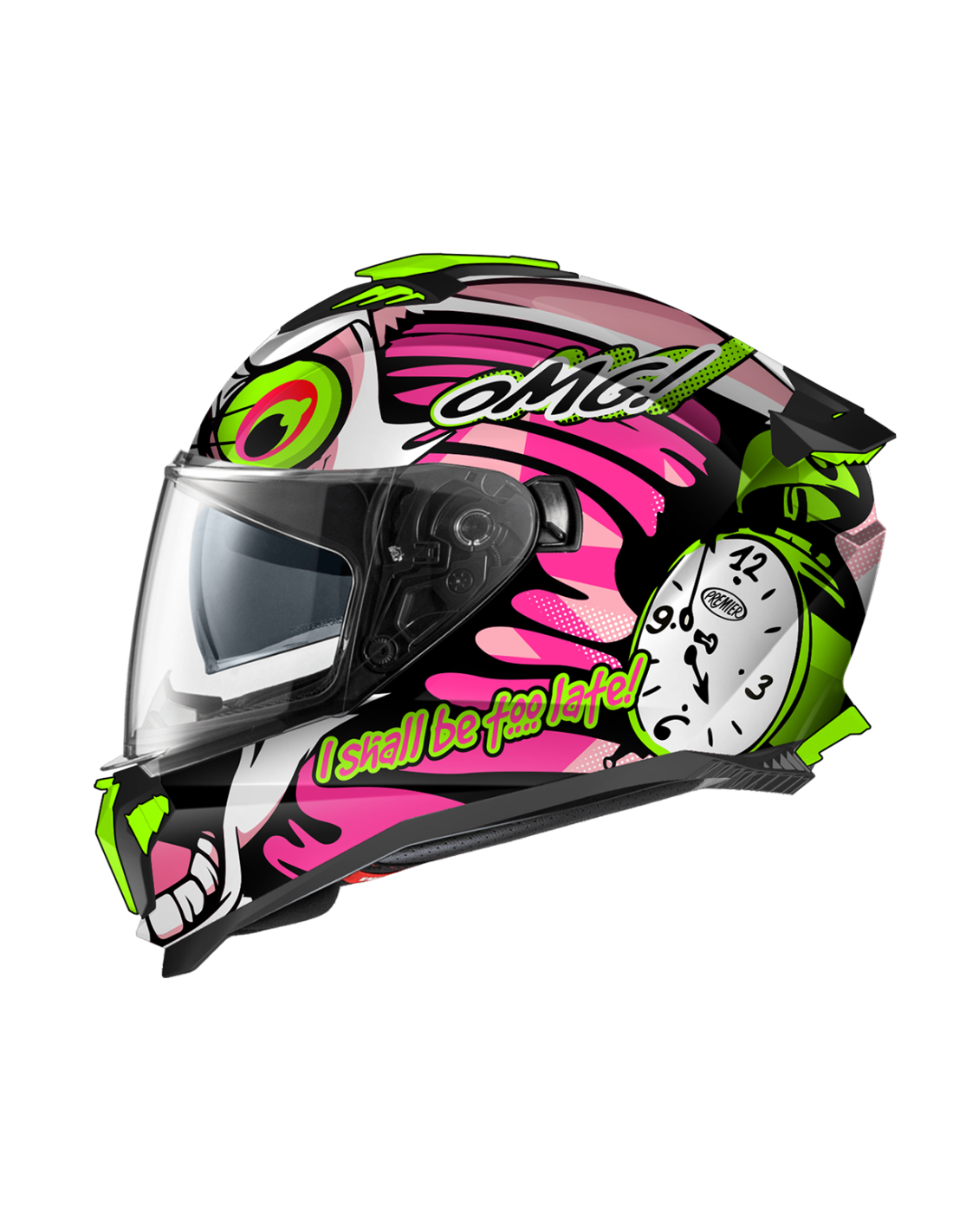 Casque intégral Premier 26 Typhoon BU18BM blanc fuchsia