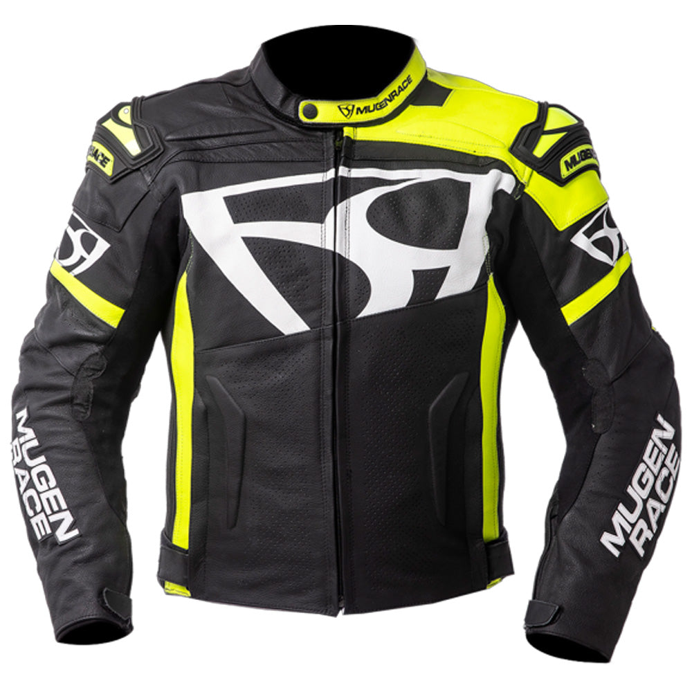 MUGENRACE LJ-MNR-1920 Aggressore Chaqueta de cuero motociclista hombre