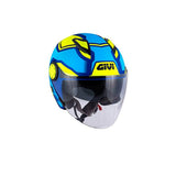 GIVI CASCO JET 12.3 STRATOS.D SOLID AZUL AMARILLO