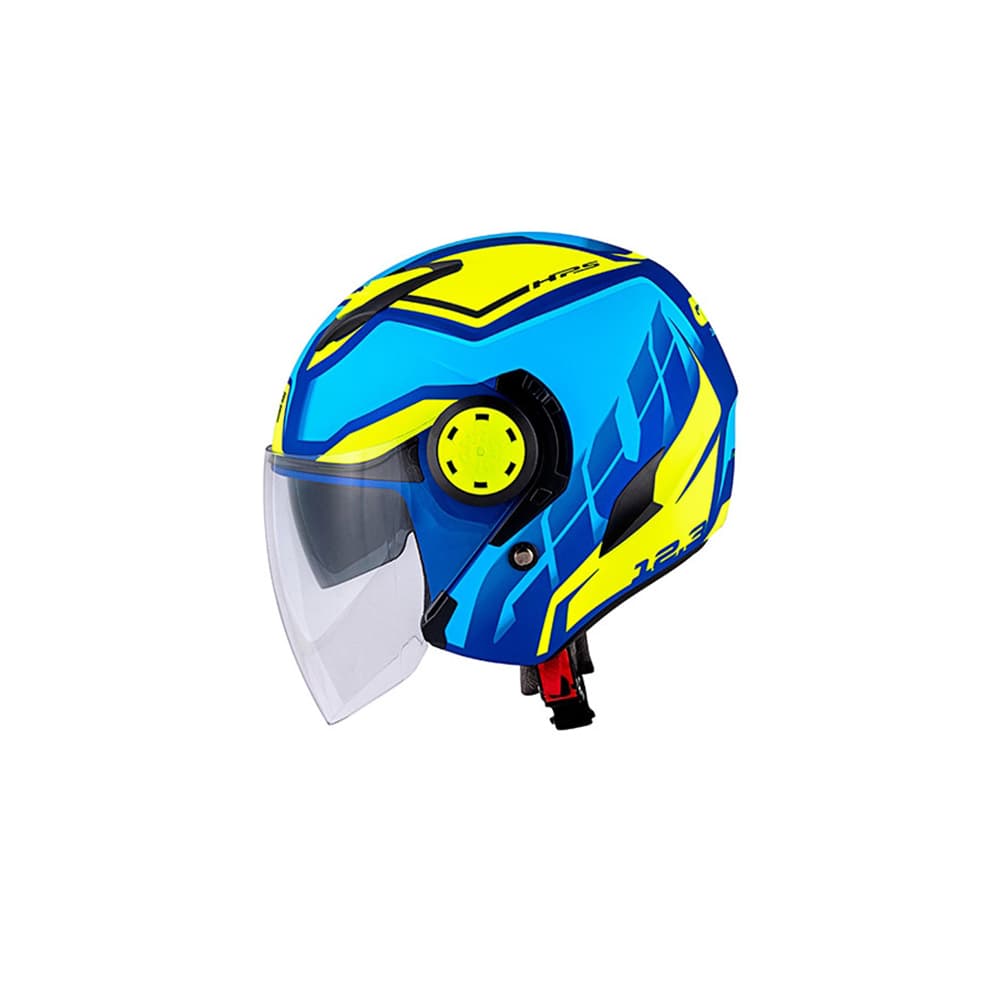 GIVI CASCO JET 12.3 STRATOS.D SOLID AZUL AMARILLO