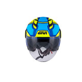 GIVI CASCO JET 12.3 STRATOS.D SOLID AZUL AMARILLO
