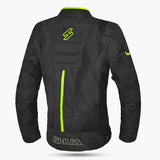 SHUA - Chaqueta Text Gravity Mesh Lady Negro/Amarillo fluor