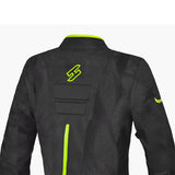 SHUA - Chaqueta Text Gravity Mesh Lady Negro/Amarillo fluor