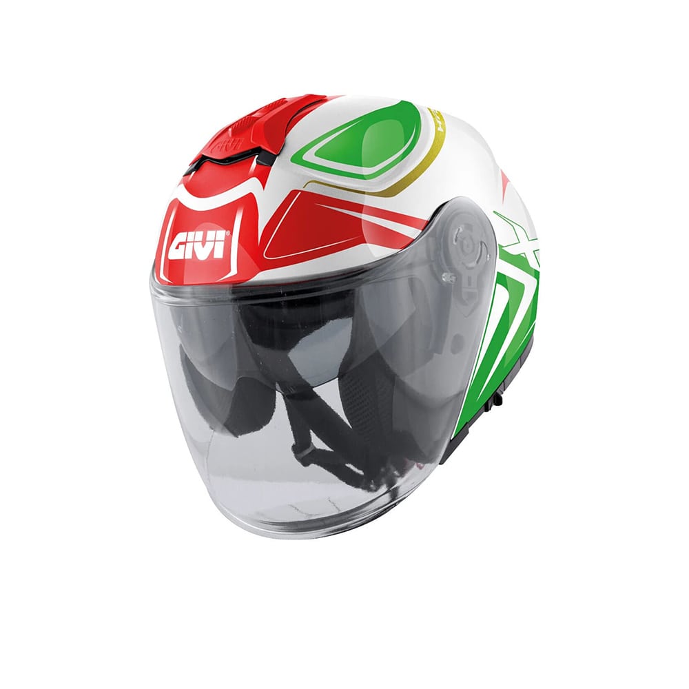 GIVI X.22 Planeta Moto Jet Urbano Turismo Casco Hiper Bandera Italia