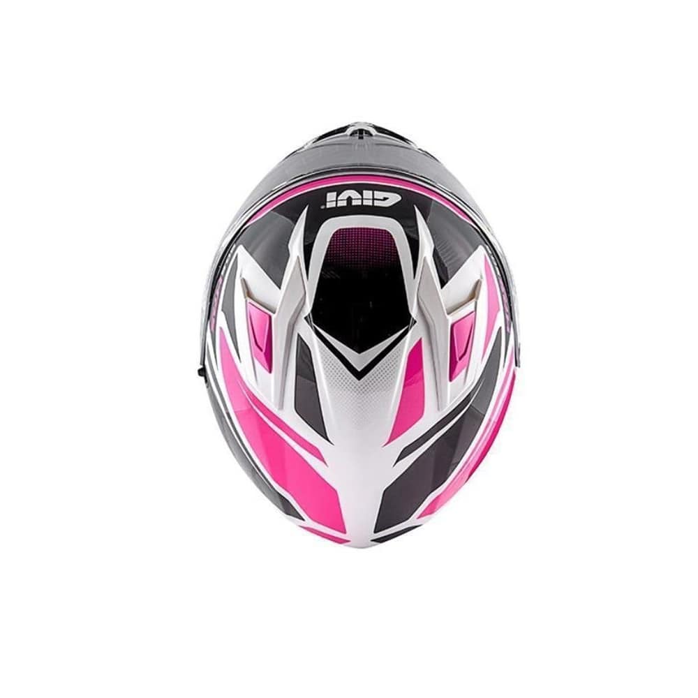 GIVI 50.6 Stuttgart D CASCO INTEGRAL BLANCA FUCSIA