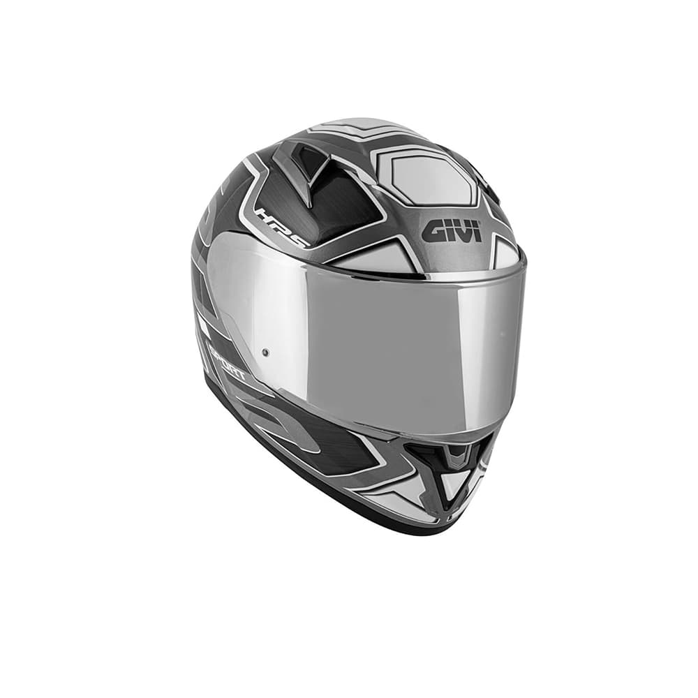 GIVI 50.6 LED DEPORTIVO CASCO INTEGRAL NEGRO PROFUNDO-MT PLATA