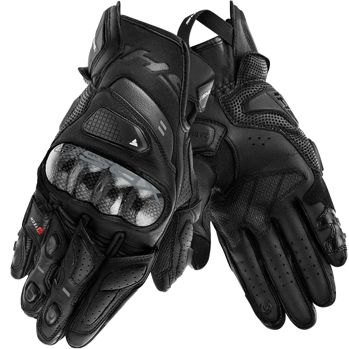 SHIMA XRS-3 Motorradhandschuhe für Herren, Schwarz – SECURTEX MOTOR S.L (t/a MaximoMoto)
