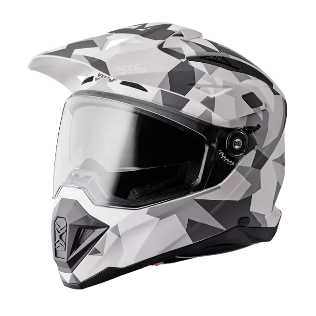 GMS ADVENTUS CASCO DE MOTO MATT BLANCO GRIS